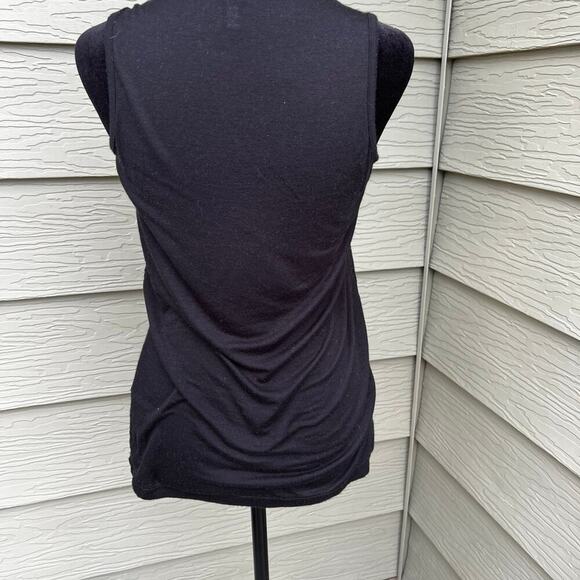 Studio Y sleeveless tank with sequin front, black, women's size M - Picture 4 of 5